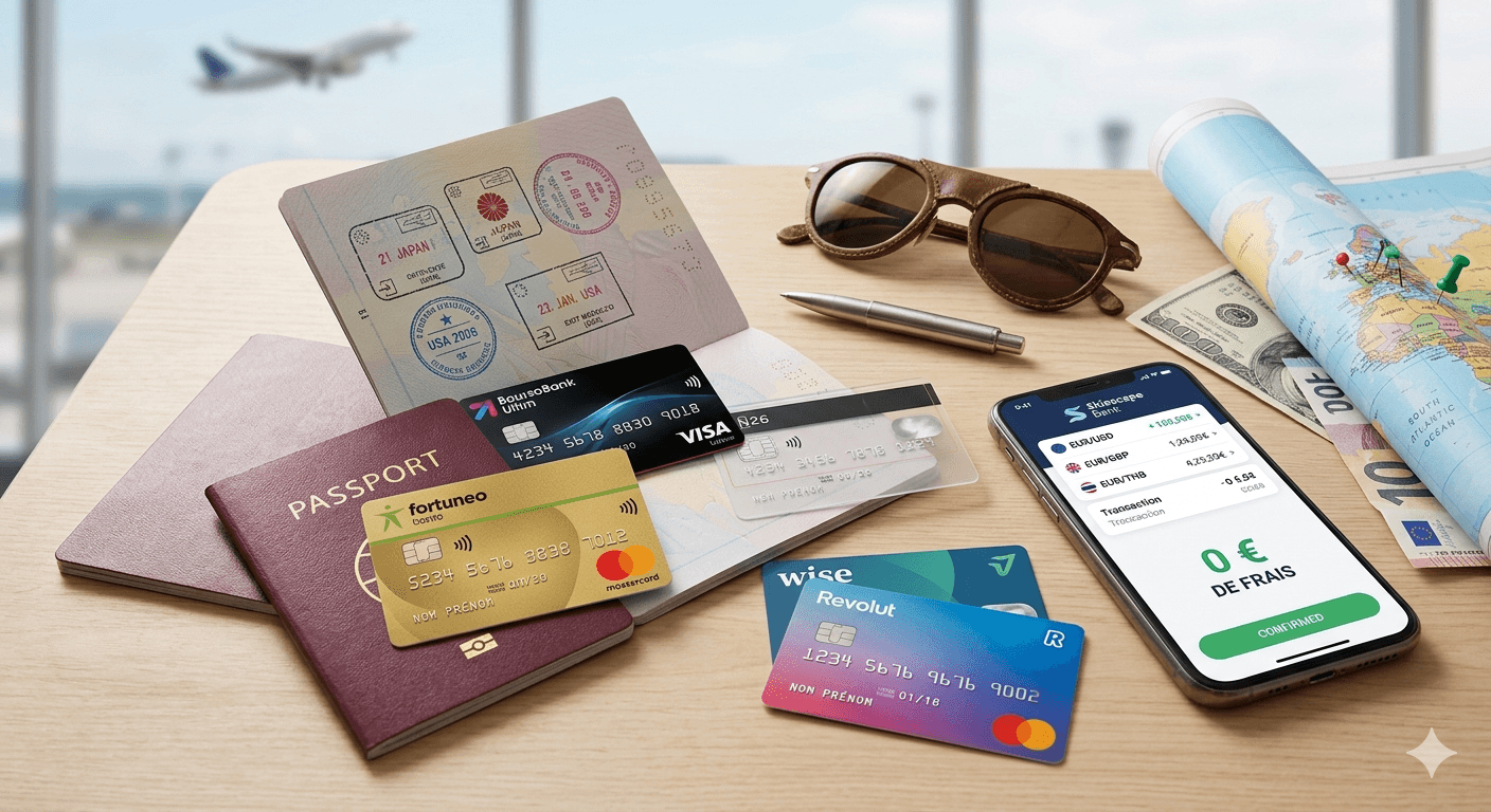 Quelle carte bancaire choisir pour voyager sans frais en 2026 ?