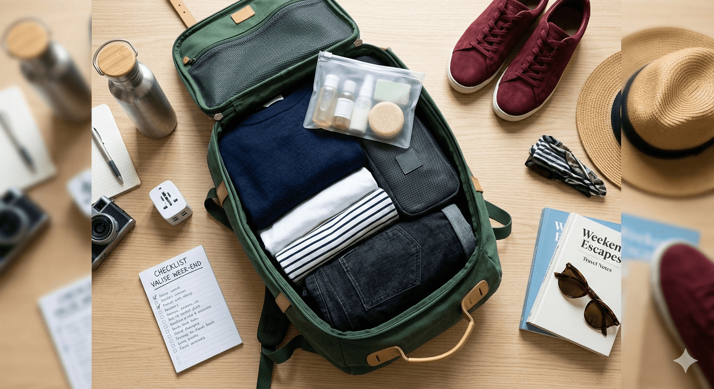 Valise week-end : checklist complète pour ne rien oublier