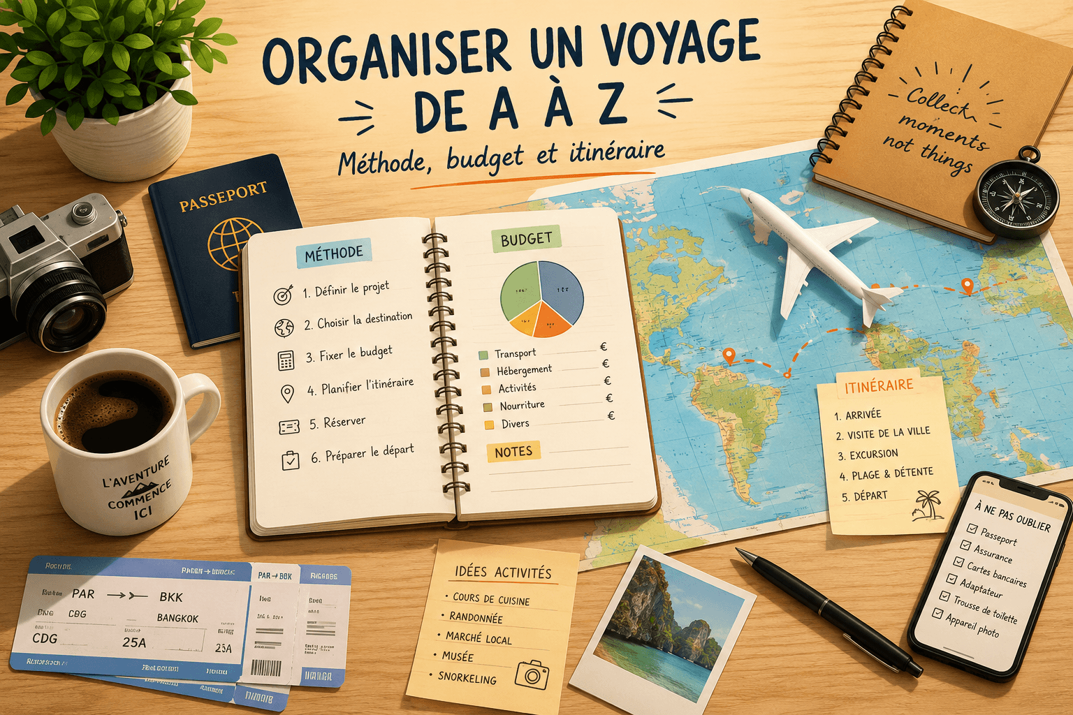 Organiser un voyage de A à Z : méthode, budget et itinéraire